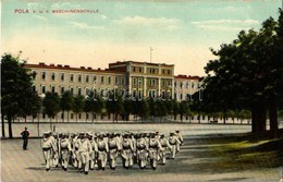 ** T2 Pola, Pula; K.u.K. Kriegsmarine Maschinenschule / Austro-Hungarian Navy Machinery School With Mariners. G. Fano 19 - Ohne Zuordnung