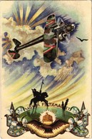 T2/T3 1944 Magyar Feltámadást! / Hungarian Irredenta Propaganda Art Postcard S: Bozó (fa) - Ohne Zuordnung