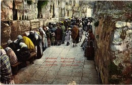 ** T3 Jerusalem, Mur Des Pleurs / Klagemauer Der Juden / Jews Wailing Place (Wailing Wall, Kotel). André Terzis & Fils,  - Ohne Zuordnung