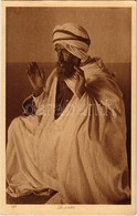 ** T2 La Priere. Lehnert & Landrock. No. 185. Phot. Tunis / Old Jewish Man Praying. Judaica - Ohne Zuordnung