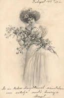 T2 Lady With Flower, Serie A Blumengrüsse, Artist Signed - Ohne Zuordnung