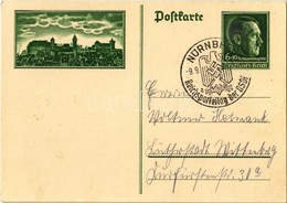 * T2 1938 Nürnberg / Nuremberg Rally. NSDAP German Nazi Party Propaganda Postcard, Swastika. 6+19 Ga. Adolf Hitler + "19 - Ohne Zuordnung