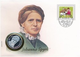 Svájc 2001B 20Fr Ag "Johanna Spyri" Felbélyegzett Borítékban, Bélyegzéssel T:PP  Switzerland 2001B 20 Francs Ag "Johanna - Ohne Zuordnung