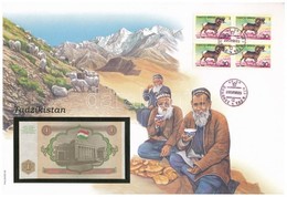 Tádzsikisztán 1994. 1R Borítékban, Alkalmi Bélyeggel és Bélyegzéssel T:I Tajikistan 1994. 1 Ruble In Envelope With Stamp - Ohne Zuordnung