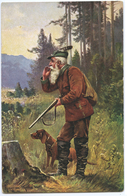 CPA MULLER CHASSEUR SON CHIEN - CHASSE - Mueller, August - Munich