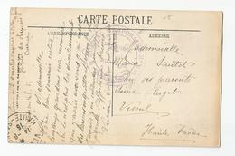 Marcophilie Cachet Chaprais Besanson Hopital Temporaire 1915 Pour Vesoul 70 - WW I
