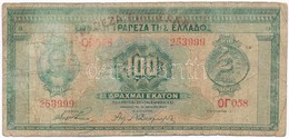 Görögország 1927. 100D T:III-,IV  Greece 1927. 100 Drachmai C:VG,G Krause#KM91 - Ohne Zuordnung