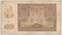 Lengyelország / Német Megszállás 1940. 100Zl Foltos T:III-  Poland / German Occupation 1940. 100 Zlotych Spotted C:VG - Ohne Zuordnung