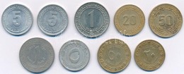 Algéria 1964-1980. 5c-1D (9xklf) T:1-,2,2- Algeria 1964-1980. 5 Centimes - 1 Dinar (9xdiff) C:AU,XF,VF - Ohne Zuordnung