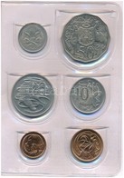 Ausztrália 1981. 1c-50c Forgalmi Sor Műbőr Tokban T:1,1-  Australia 1981. 1 Cent - 50 Cents Coin Set In Faux Leather Cas - Ohne Zuordnung