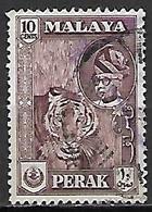 PERAK    -   Sultan  /  Lion.   10 C.  Oblitéré - Perak