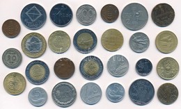 29db-os Vegyes Olasz Fémpénz Tétel T:1-,2,2-,3 29pcs Of Various Metal Coins From Italy C:AU,XF,VF,F - Ohne Zuordnung