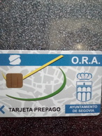 ESPAGNE SPAIN CARTE A PUCE CHIP CARD STATIONNEMENT PARKING SEGOVIA O.R.A.  NEUVE MINT - Ausstellungskarten