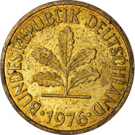 Monnaie, République Fédérale Allemande, 5 Pfennig, 1976, Hambourg, TB, Brass - 5 Pfennig