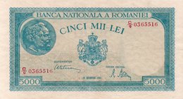 ROMANIA 5000 LEI 20-12-1945  P-56a.5   AUNC - Rumänien