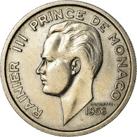 Monnaie, Monaco, Rainier III, 100 Francs, Cent, 1956, SUP, Copper-nickel - 1949-1956 Old Francs