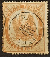 FRANCE 1868 - Canceled - YT 7 - 1F - Télégraphe - Télégraphes Et Téléphones