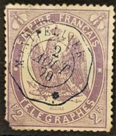 FRANCE 1868 - Canceled - YT 8 - 2F - Télégraphe - Télégraphes Et Téléphones