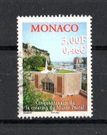 Principato Di Monaco :  50° Della Fondazione Del Museo Postale  -  1 Val. Usato  Del.  2.12.2000 - Usados