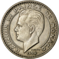 Monnaie, Monaco, Rainier III, 100 Francs, Cent, 1950, SUP, Copper-nickel - 1949-1956 Oude Frank