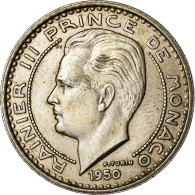 Monnaie, Monaco, Rainier III, 100 Francs, Cent, 1950, SUP, Copper-nickel - 1949-1956 Oude Frank