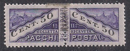 SAN MARINO 1945 PACCHI POSTALI TIPO DEL 1928 DENTELLATI IN MEZZO SASS. 21 MLH VF - Colis Postaux