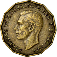 Monnaie, Grande-Bretagne, George VI, 3 Pence, 1937, TTB, Nickel-brass, KM:849 - F. 3 Pence