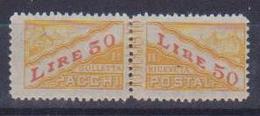 SAN MARINO 1946  PACCHI POSTALI TIPO DEL 1928 VALORI COMPLEMENTARI  SASS. 32 MLH VF++++++++++++++ - Spoorwegzegels