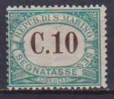 SAN MARINO 1897-1919 SEGNATASSE VALORE IN BRUNO SASS. 2 MLH VF - Segnatasse