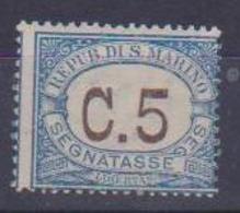 SAN MARINO  1925 SEGNATASSE VALORI IN BRUNO COLORI CAMBIATI SASS, 19 MNH XF - Segnatasse