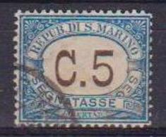 SAN MARINO  1925 SEGNATASSE VALORI IN BRUNO COLORI CAMBIATI SASS, 19 USATO VF - Segnatasse