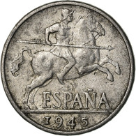 Monnaie, Espagne, 10 Centimos, 1945, Madrid, TB+, Aluminium, KM:766 - 10 Centesimi