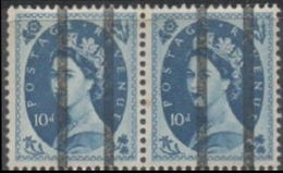 GREAT BRITAIN QII Q2 Wildings 10d POST OFFICE Training Stamps PAIR OVPT:2b GB - Variétés, Erreurs & Curiosités