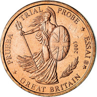 Grande-Bretagne, 5 Euro Cent, 2002, Unofficial Private Coin, SPL, Copper Plated - Privatentwürfe