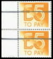 GREAT BRITAIN Postage Due £5 School Training Stamps OVPT:1 Hbar.MARG.PAIR GB - Errors, Freaks & Oddities (EFOs