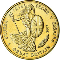 Grande-Bretagne, 50 Euro Cent, 2002, Unofficial Private Coin, SPL, Laiton - Essais Privés / Non-officiels