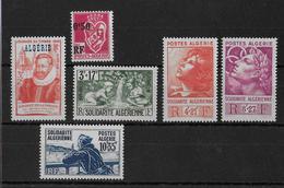 ALGERIE - ANNEE 1946 COMPLETE * MLH - CHARNIERES LEGERES - COTE = 17.5 EUR. - - Annate Complete