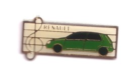 T184 Pin's Renault Clio VERTE  Clé Musique Achat Immédiat - Renault