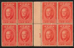 CUBA - 1947 Roosevelt Issue ' National Livestock Exposition. Two (2) MNH Blocks Of 4. (E-513) - Ongebruikt