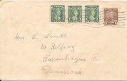 Canada Cover Sent To Denmark Toronto 1935 - Briefe U. Dokumente