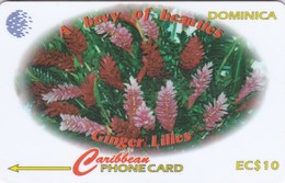 Dominica, 138CDMA, Ginger Lilies, Flowers, 2 Scans. - Dominica