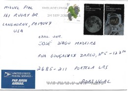 USA Cover With First Moon Landing Stamps - Amérique Du Nord