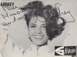 Chanteurs Chanteuses - Variétés Françaises - Autographe Chanteuse Audrey - Disque Salvador - Artisti