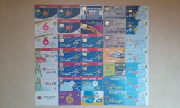 LOT DE 35 CARTES A PUCE LAVAGE : AGIP, BP, TOTAL, ELF B.E ET T.B.E !!! - Car Wash Cards