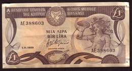 CYPRUS  CHYPRE  1 Pound  01 11 1989 Pick 53b - Zypern