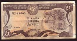CYPRUS  CHYPRE  1 Pound  01 11 1989 Pick 53b - Cyprus