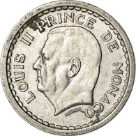 Monnaie, Monaco, Louis II, Franc, 1943, TB+, Aluminium, Gadoury:131, KM:120 - 1922-1949 Louis II