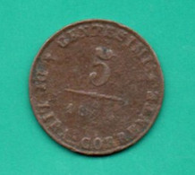 ITALIA-STATI  5 CENTESIMI 1849  KM-809 - Feudal Coins