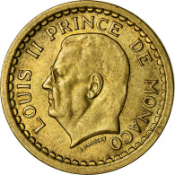 Monnaie, Monaco, Louis II, Franc, 1943, TTB, Aluminum-Bronze, Gadoury:132 - 1922-1949 Louis II