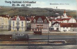 Weinfelden  Bahnhof  Eisenbahn Schützenfest 1913 - Weinfelden